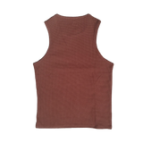 Waffle Knit Tank - Chocolate