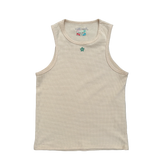 Waffle Knit Tank - Cream